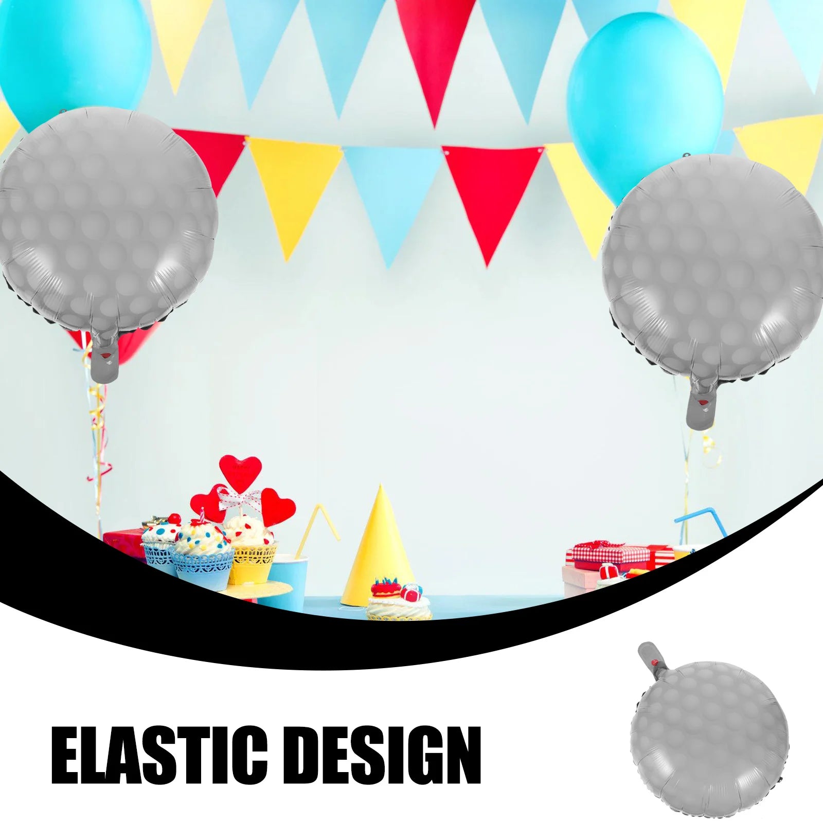 10Pcs Golf Ball Aluminum Foil Balloons Party Decorations Birthday Photo Props Golf Ball Balloons Party Decorations