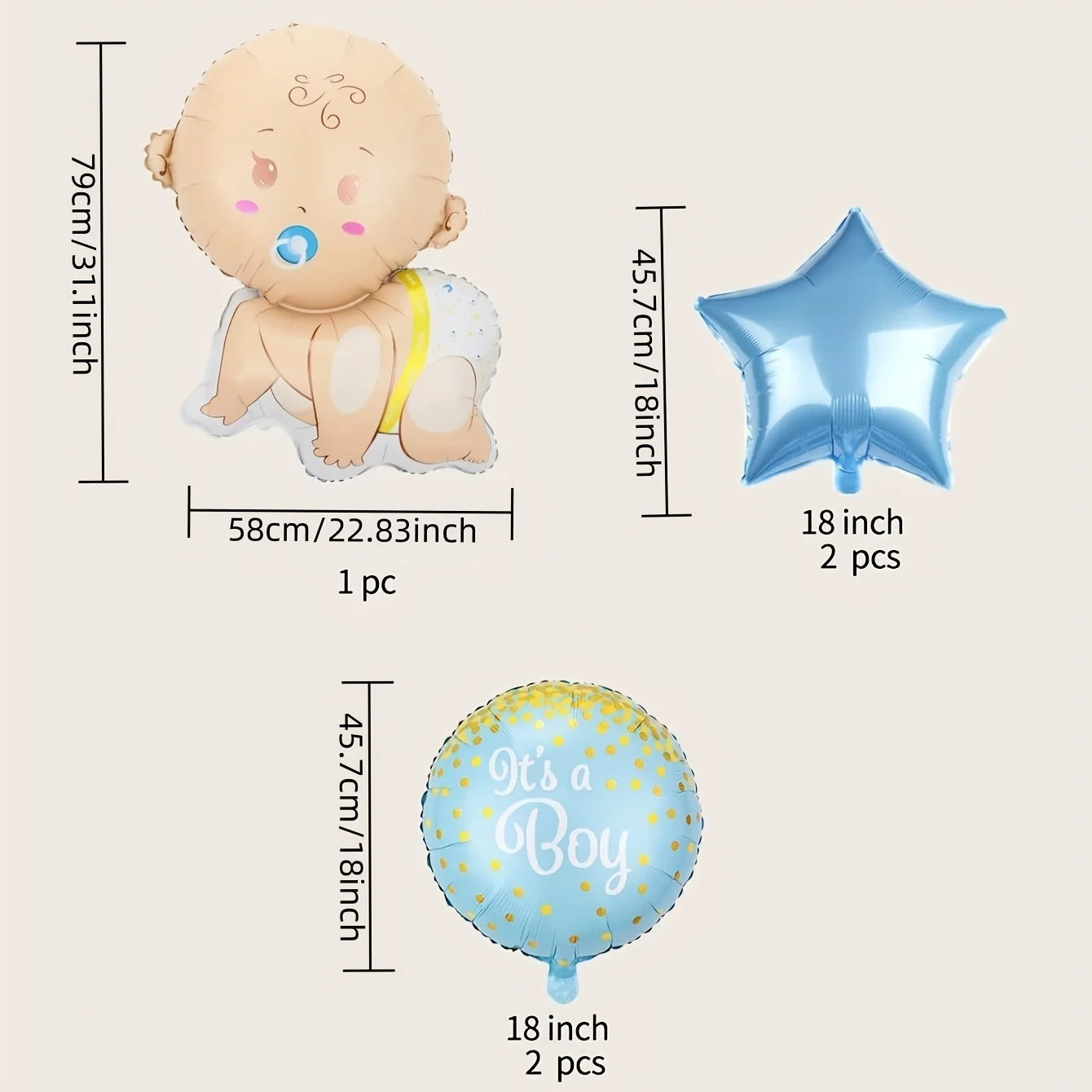 Baby Shower Balloons Decoration Crawling Baby Boy and Girl Gender Reveal Decoration