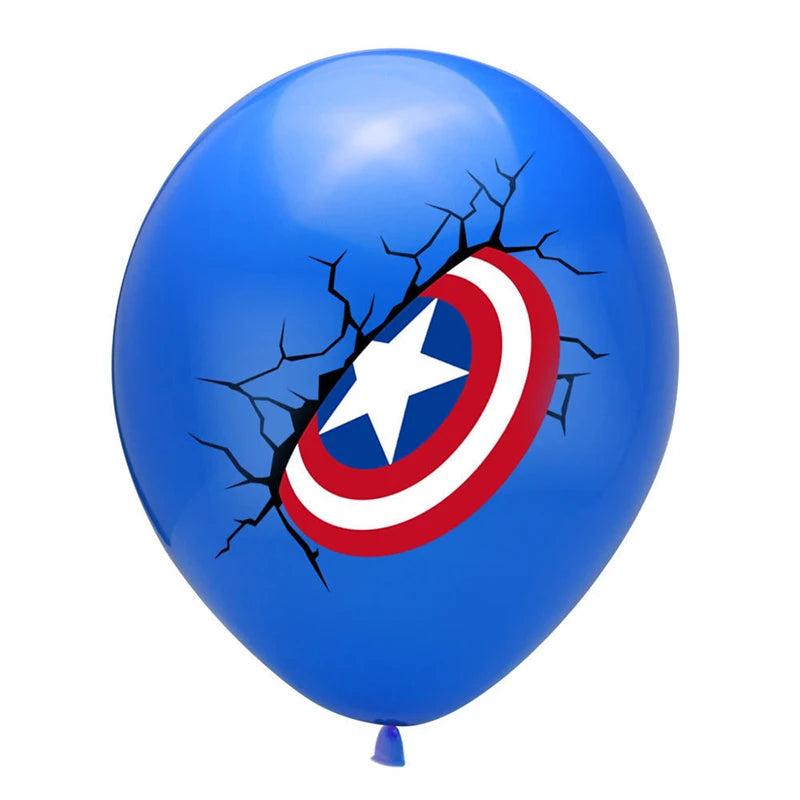 12Pcs Marvel Theme Latex Balloons Boys Birthday Party Decor Kids Toy Photo Props Baby Shower Supplies 12 inch Balloon