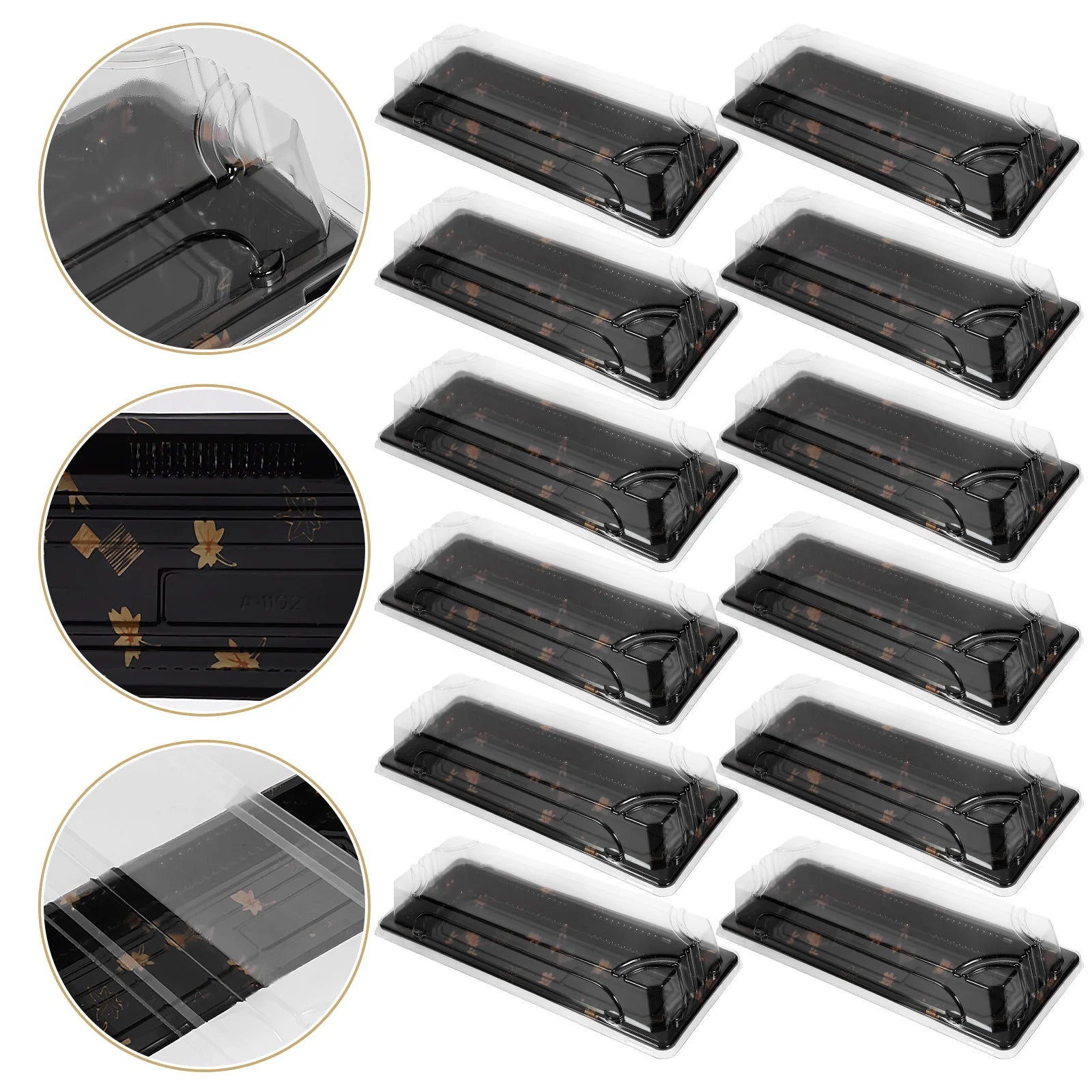 Premium Material Disposable Sushi Box Eco Friendly Packing Containers Carry Out Box Plastic Food Box Gift Boxes Take Away Boxes