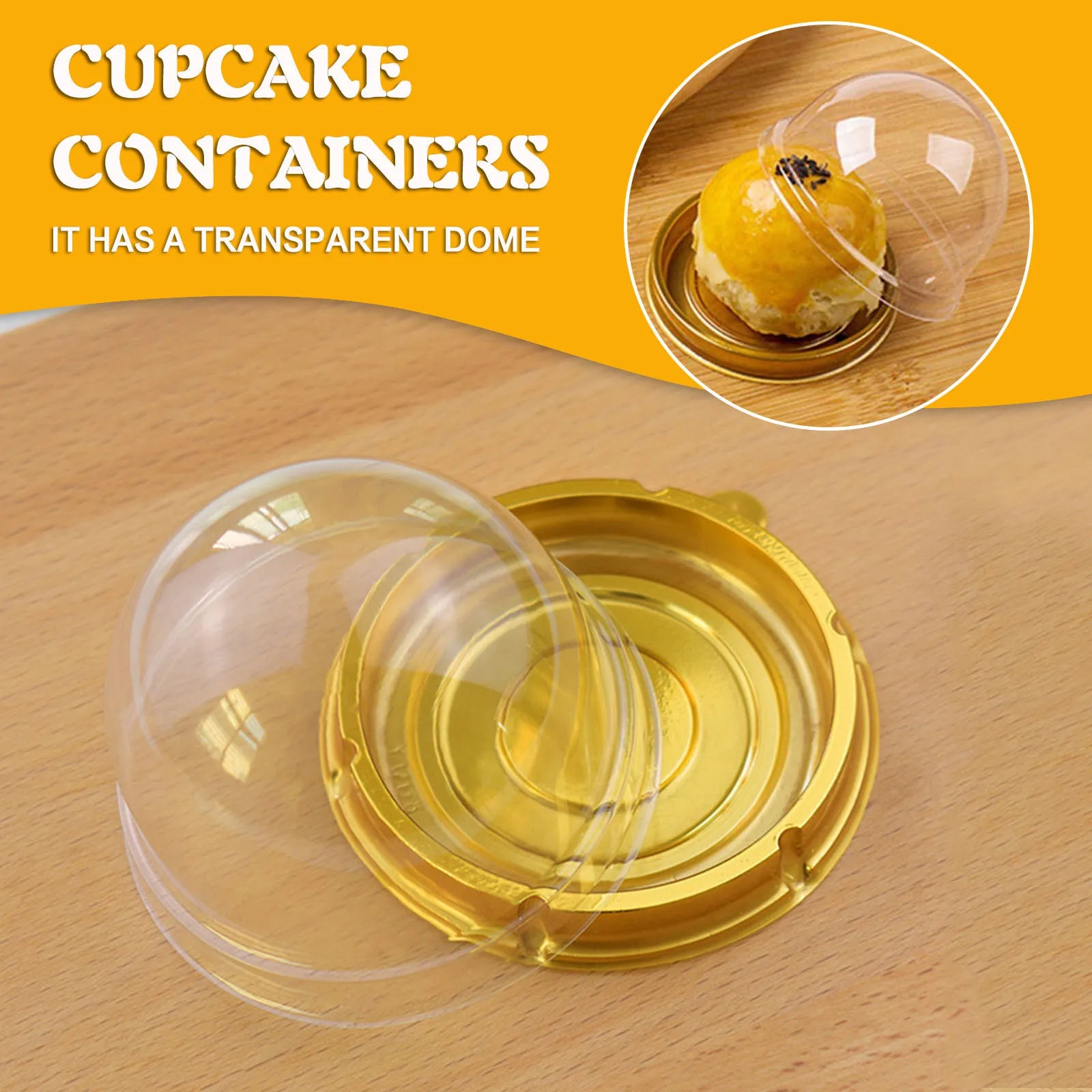 50-300pcs Packing Boxes Transparent Plastic Egg Yolk Crisp Moon Cake Boxes Disposable Dessert Packaging Mousse Trays Container