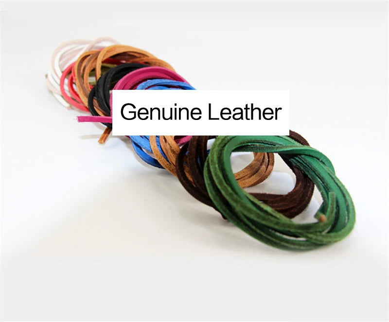 1 Pair 80cm-180cm Genuine Leather shoelaces Of Rawhide Leather Shoelaces Shoestrings Boot Shoe Laces wholesale drop shipping