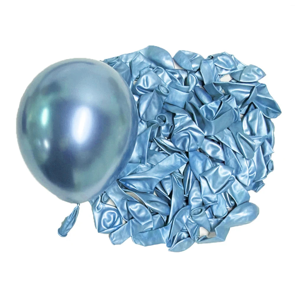 50/100Pcs Metal Balloons 5/10/12/18inch Rose Gold Metalli Silver Chrome Gold Latex Balloons Birthdays Wedding Christmas Decor