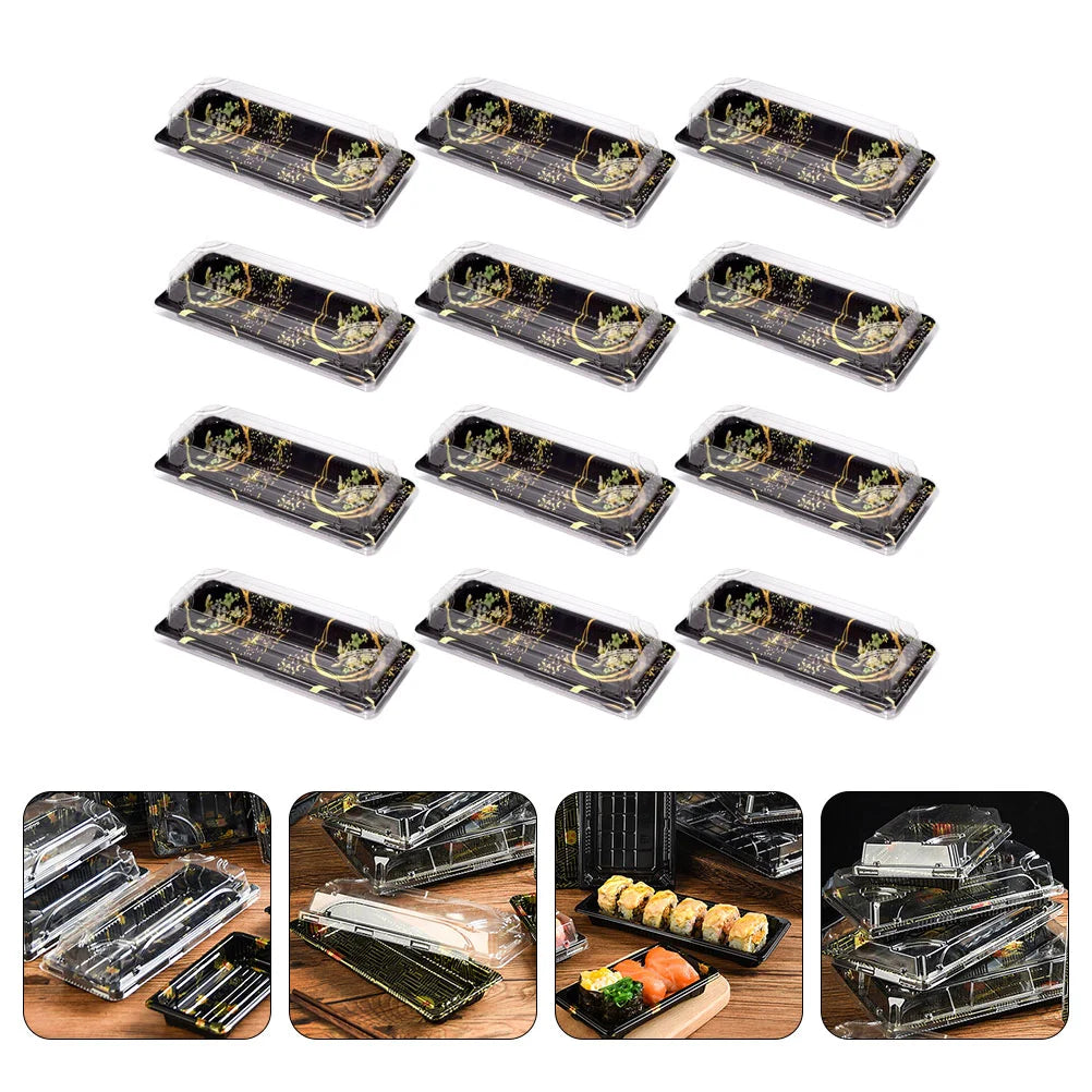 Premium Material Disposable Sushi Box Eco Friendly Packing Containers Carry Out Box Plastic Food Box Gift Boxes Take Away Boxes