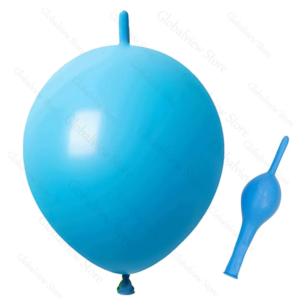 50/30/10Pcs Link Balloon Linking Balloons 6/12inch Metallic Chrome Latex Balloons for Birthday Christmas Wedding Party Decor