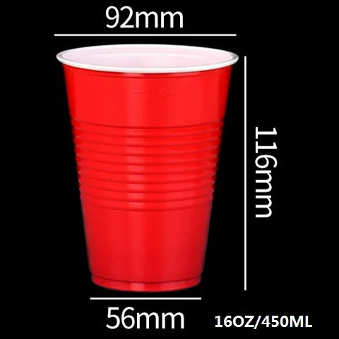 Pack 10PCS of 16OZ Party Cups for Beer Pong Game Drinks, Soda, Punch, Barbecue Cola or Water Disposable Cups Drop Ship