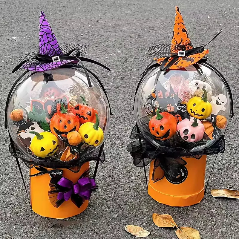 Transparent Bobo Balloon for Stuffing Flowers Led Light Up Valentine's Day Wedding Birthday Graduation Party Decoration