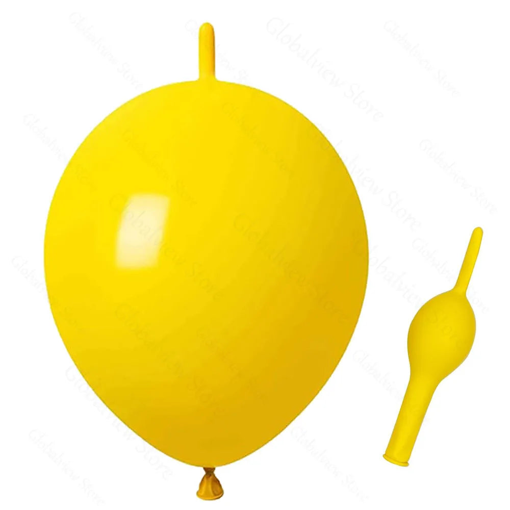 50/30/10Pcs Link Balloon Linking Balloons 6/12inch Metallic Chrome Latex Balloons for Birthday Christmas Wedding Party Decor