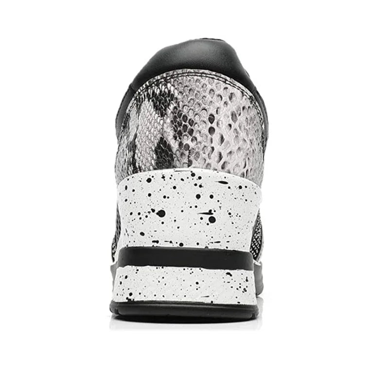 Height Increasing Women's Vulcanized Shoes Light Breathable  Walking Shoes Platform Shoes for Women Wedge Sneakers Handmade