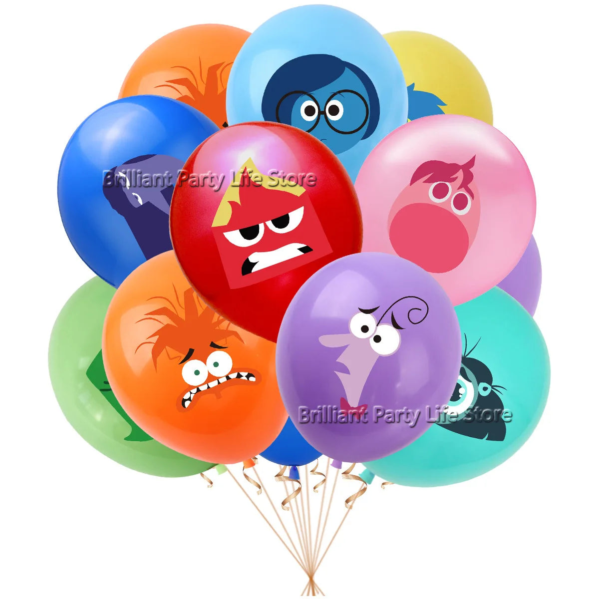 12-60Pcs Inside Out Balloons 12inch Cartoon Latex Balloon Birthday Party Decoration Toys For Kids Baby Shower Party Supplies