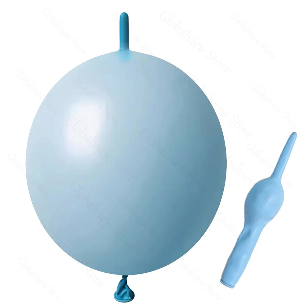 50/30/10Pcs Link Balloon Linking Balloons 6/12inch Metallic Chrome Latex Balloons for Birthday Christmas Wedding Party Decor