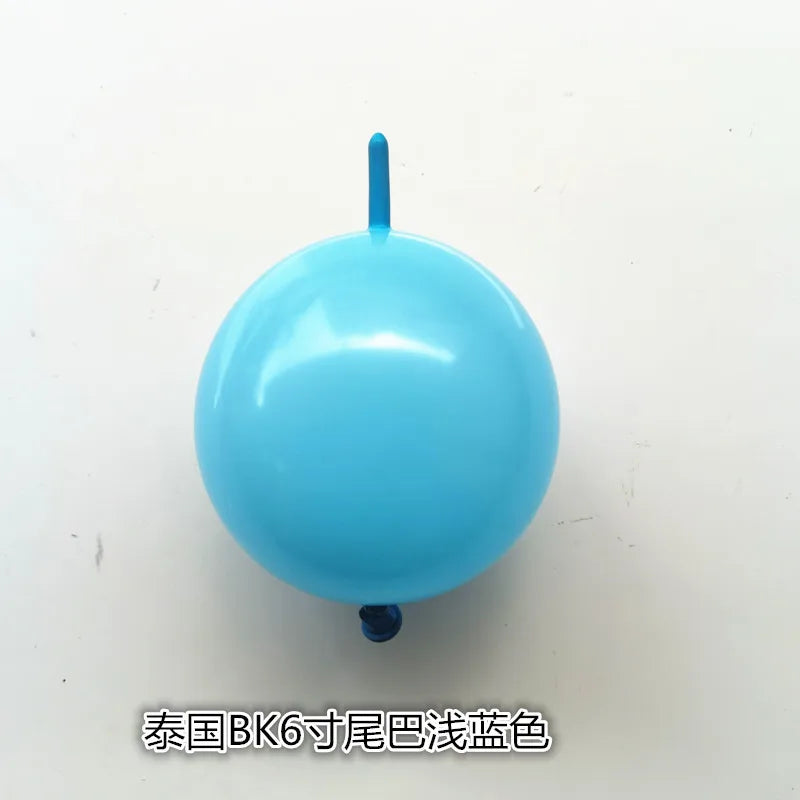 BK6 Inch Tail Latex Balloon Connection Decoration Balloon Wedding Party Decoration Birthday Anniversary