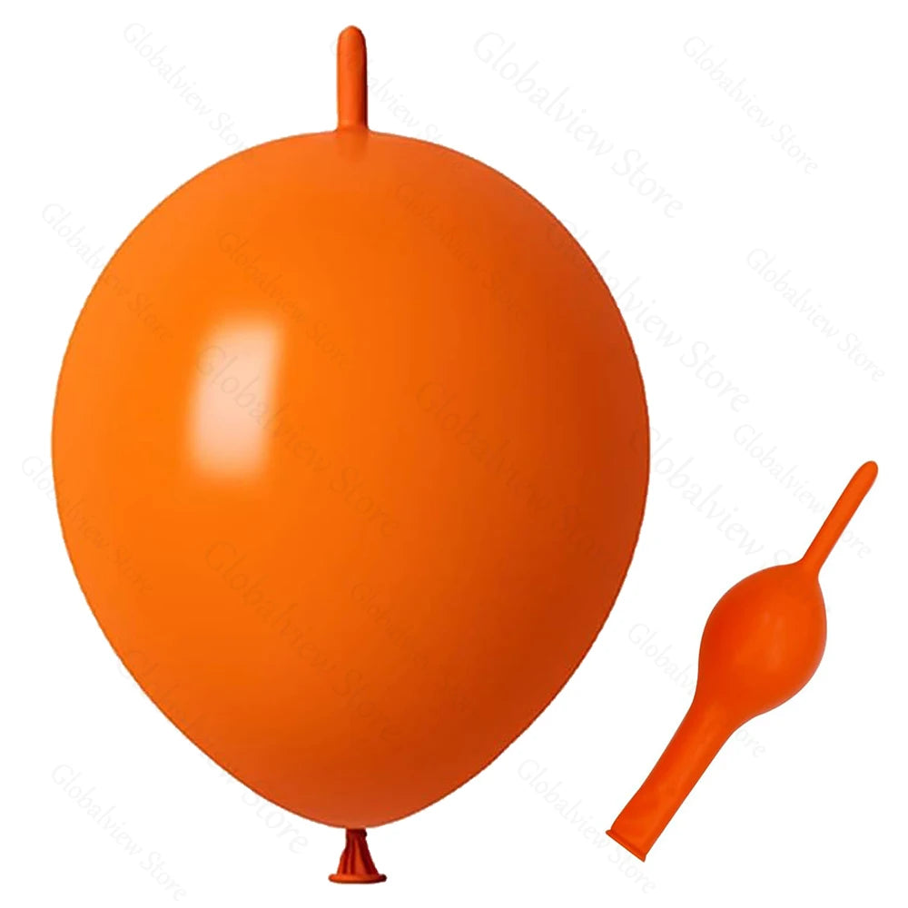 50/30/10Pcs Link Balloon Linking Balloons 6/12inch Metallic Chrome Latex Balloons for Birthday Christmas Wedding Party Decor