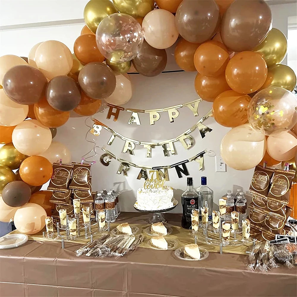 10/20/30/50pcs 10/12inch Orange Latex Balloons Brown Red Balloon Wedding Fall Decorations Birthday Christmas Party Baby Shower