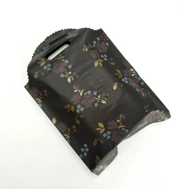 Plastic Bags for Business Shopping, Gift Packaging Bag with Handles, Jewelry Cothing Packing Pouches, 50PCs