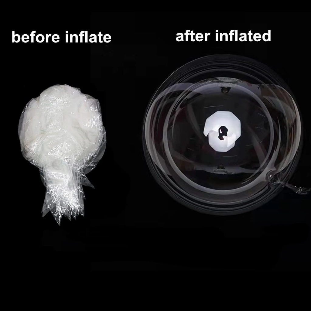 Transparent Bobo Balloon for Stuffing Flowers Led Light Up Valentine's Day Wedding Birthday Graduation Party Decoration