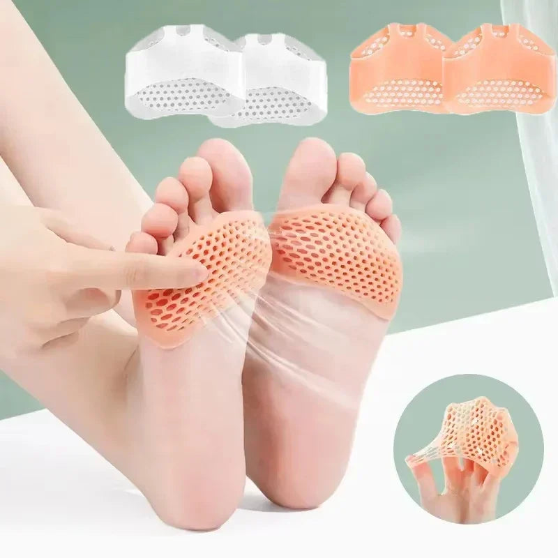 2/6pcs Silicone Metatarsal Pads Toe Separator Pain Relief Foot Pads Orthotics Foot Massage Insoles Forefoot Socks Foot Care Tool