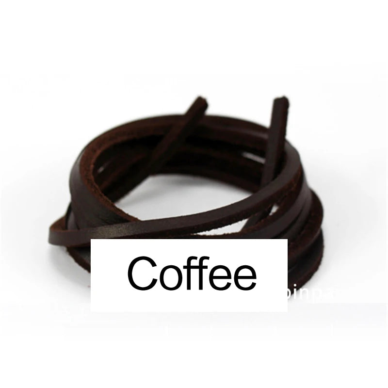 1 Pair 80cm-180cm Genuine Leather shoelaces Of Rawhide Leather Shoelaces Shoestrings Boot Shoe Laces wholesale drop shipping