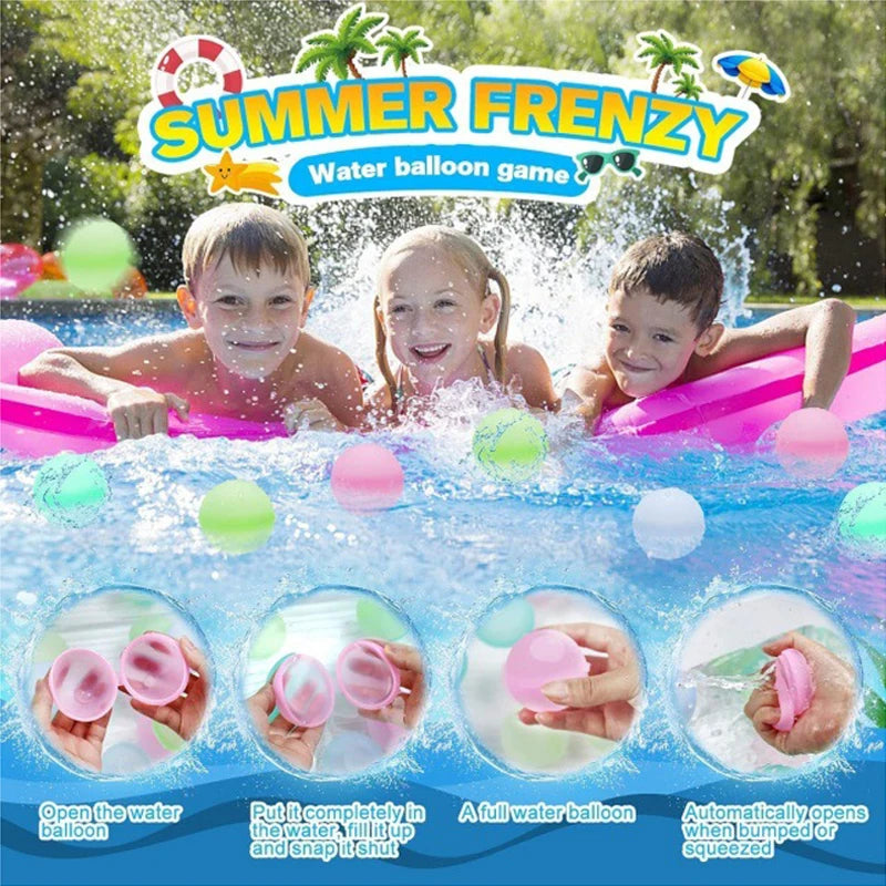 Reusable Water Bomb Balloons Outdoor Activities Fight Toys Pool Beach Bath Water Fun Balls Summer Party Games Kids Birthday Gift