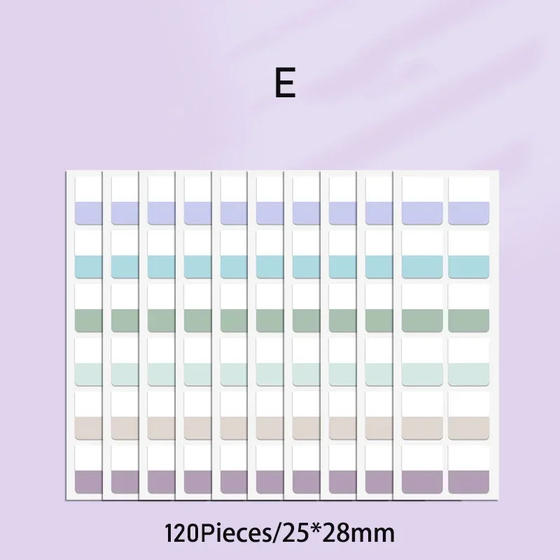 60/120/240pcs/pack Vintages PET Material Notes Index Stickers School Supplies Creative Stationery Color Labels