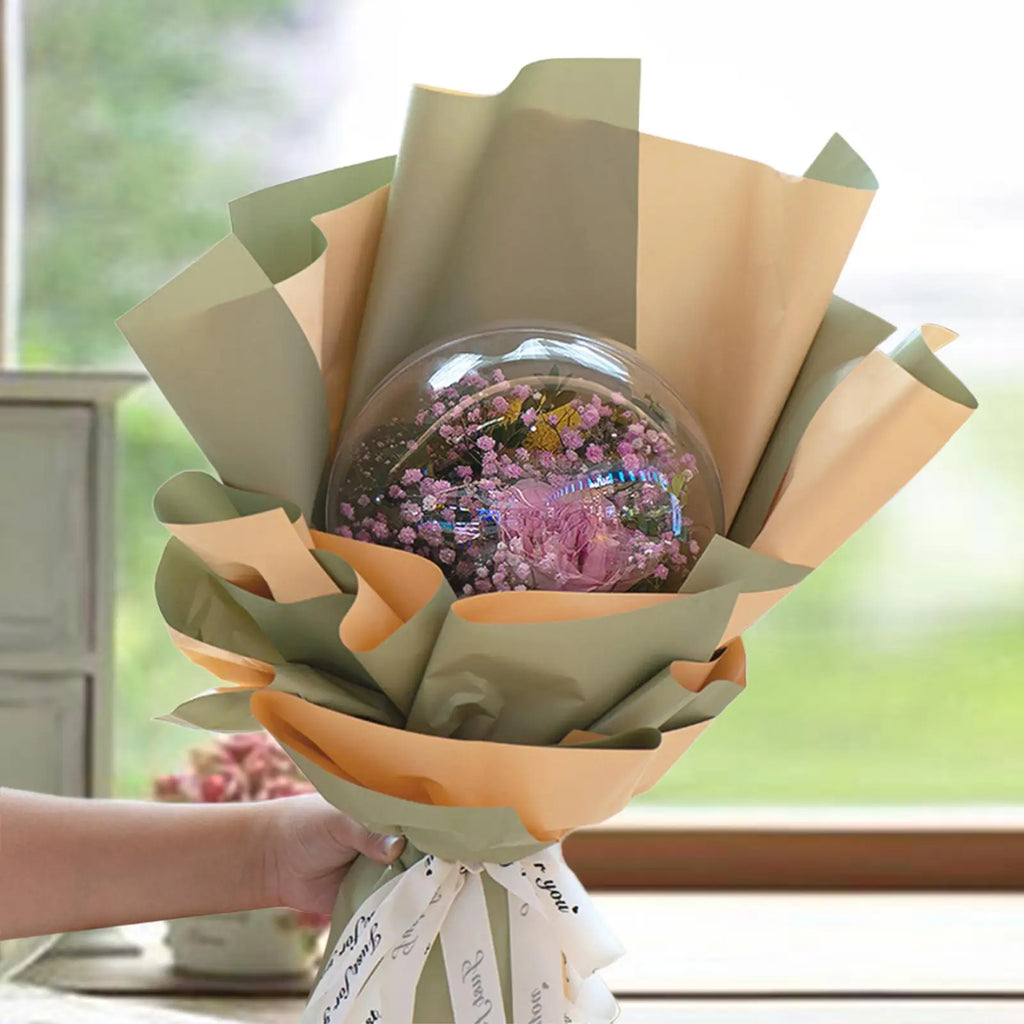 Bouquet Bobo Ball Bouquet Supplies Clear Flower Bouquet Stuffing Ball for Gift Packaging Wedding Decoration Flower Wrapping