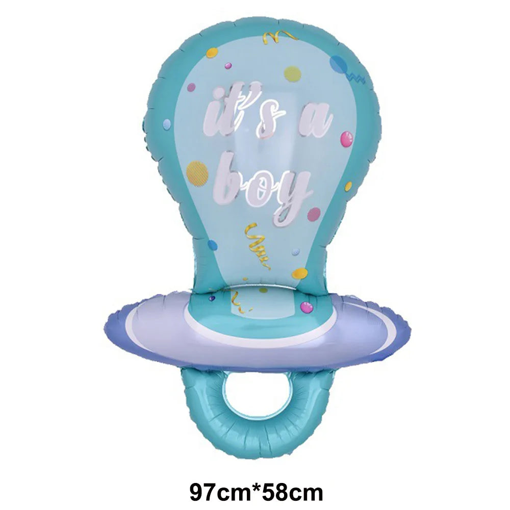 Baby Shower Decorations for Boy Blue Baby Boy Banner Balloons Hanging Swirls Decors Cake Toppers Baby Boy Shower Party Supplies