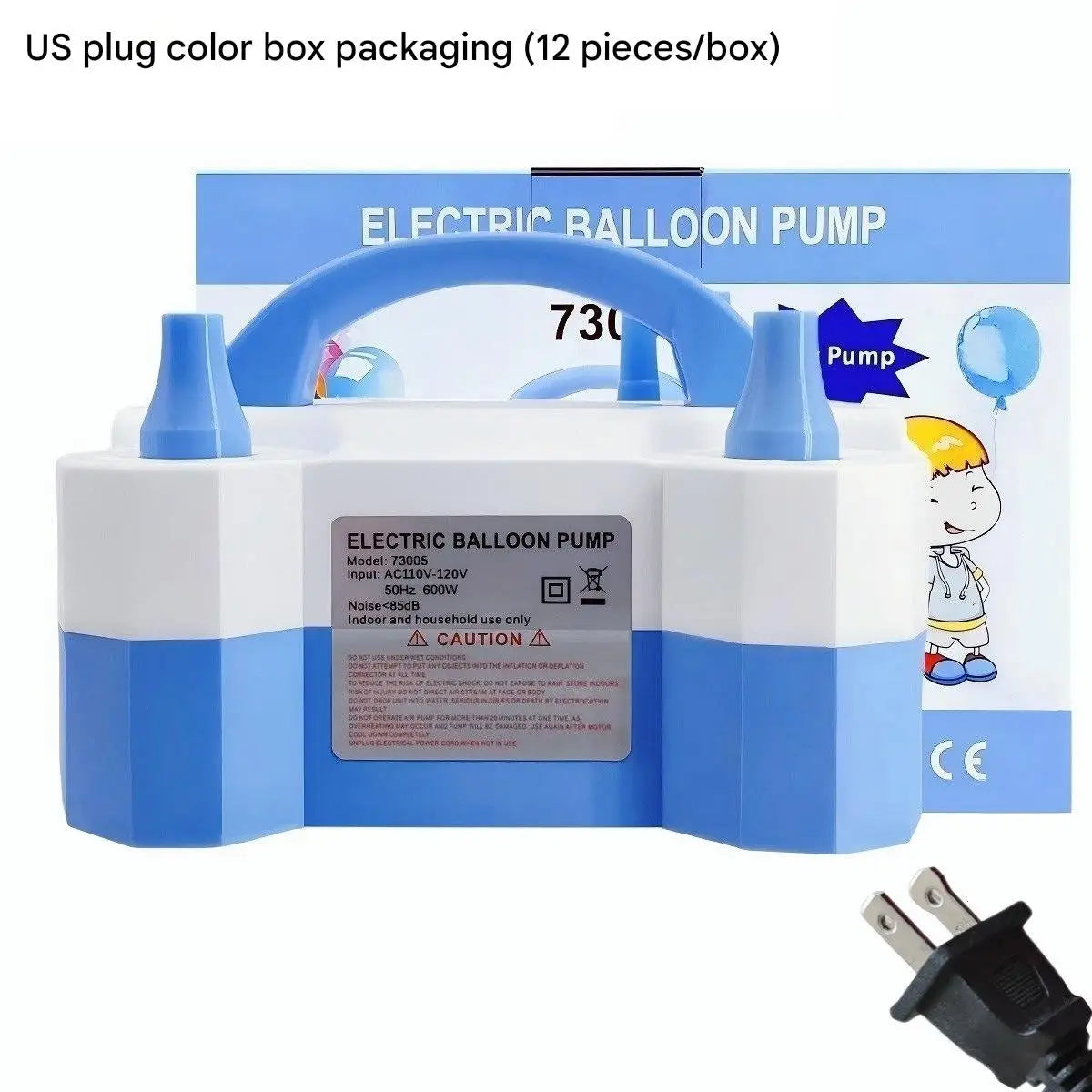 Balloon Party Electric Blowing Machine Birthday Party Balloon Accessories Banquet Atmosphere Double hole Automatic Inflator