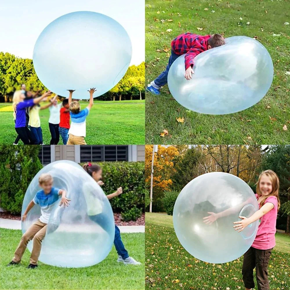 Kids Blow Up Balloon Toy Children Outdoor Soft Air Water Filled Bubble Ball Fun Party Game Summer Gift Inflatable Elastic Ball