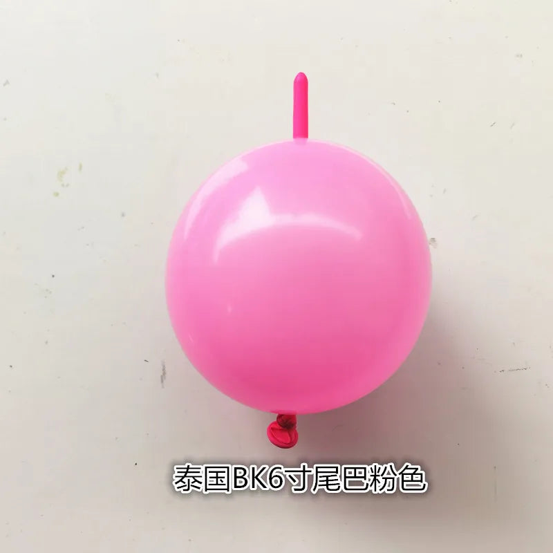 BK6 Inch Tail Latex Balloon Connection Decoration Balloon Wedding Party Decoration Birthday Anniversary