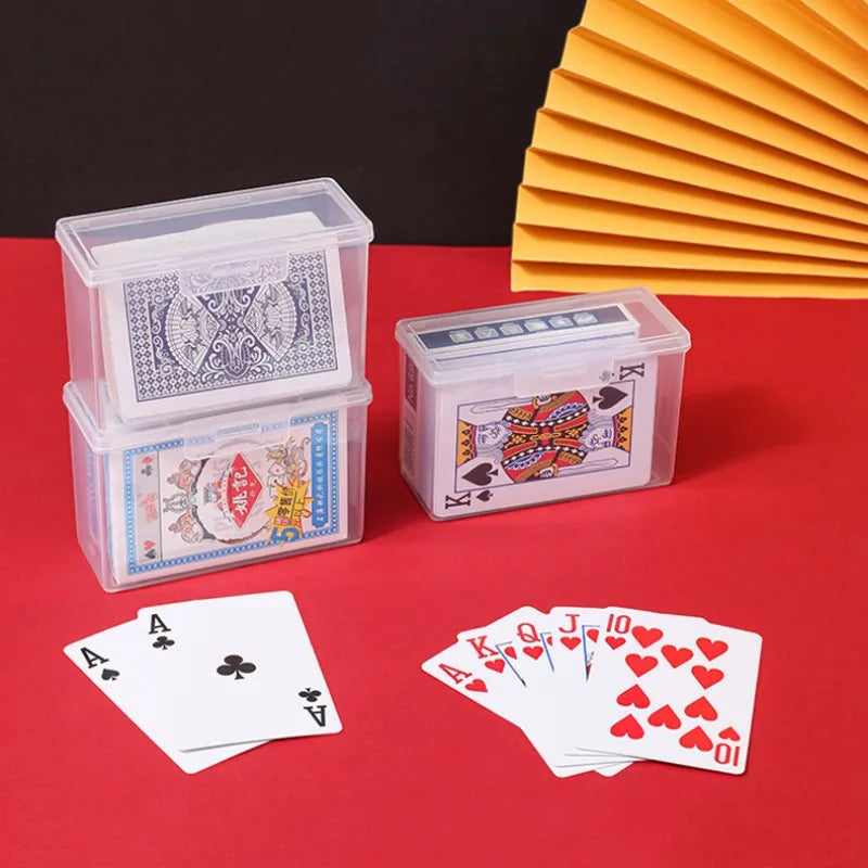New Transparent Plastic Boxes Playing Cards Container PP Storage Case Packing Poker Game Card Box For Board Games