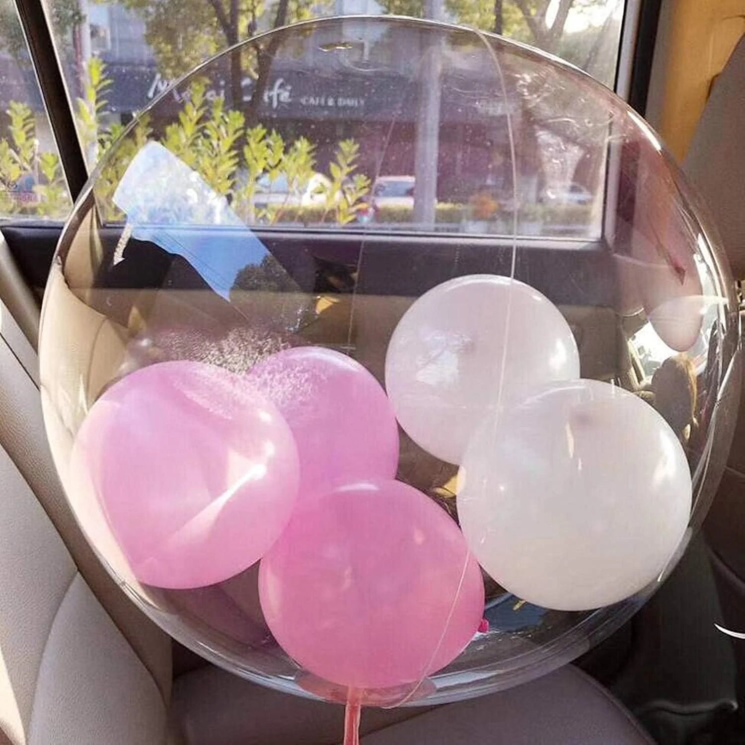Transparent Bobo Balloon for Stuffing Flowers Led Light Up Valentine's Day Wedding Birthday Graduation Party Decoration
