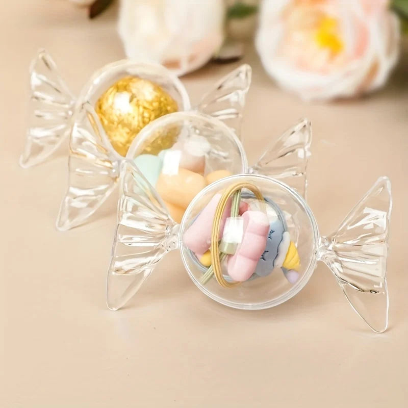 12 pieces, transparent plastic candy boxes, candy packaging boxes, mini bottles, candy gift boxes, birthday party decorations