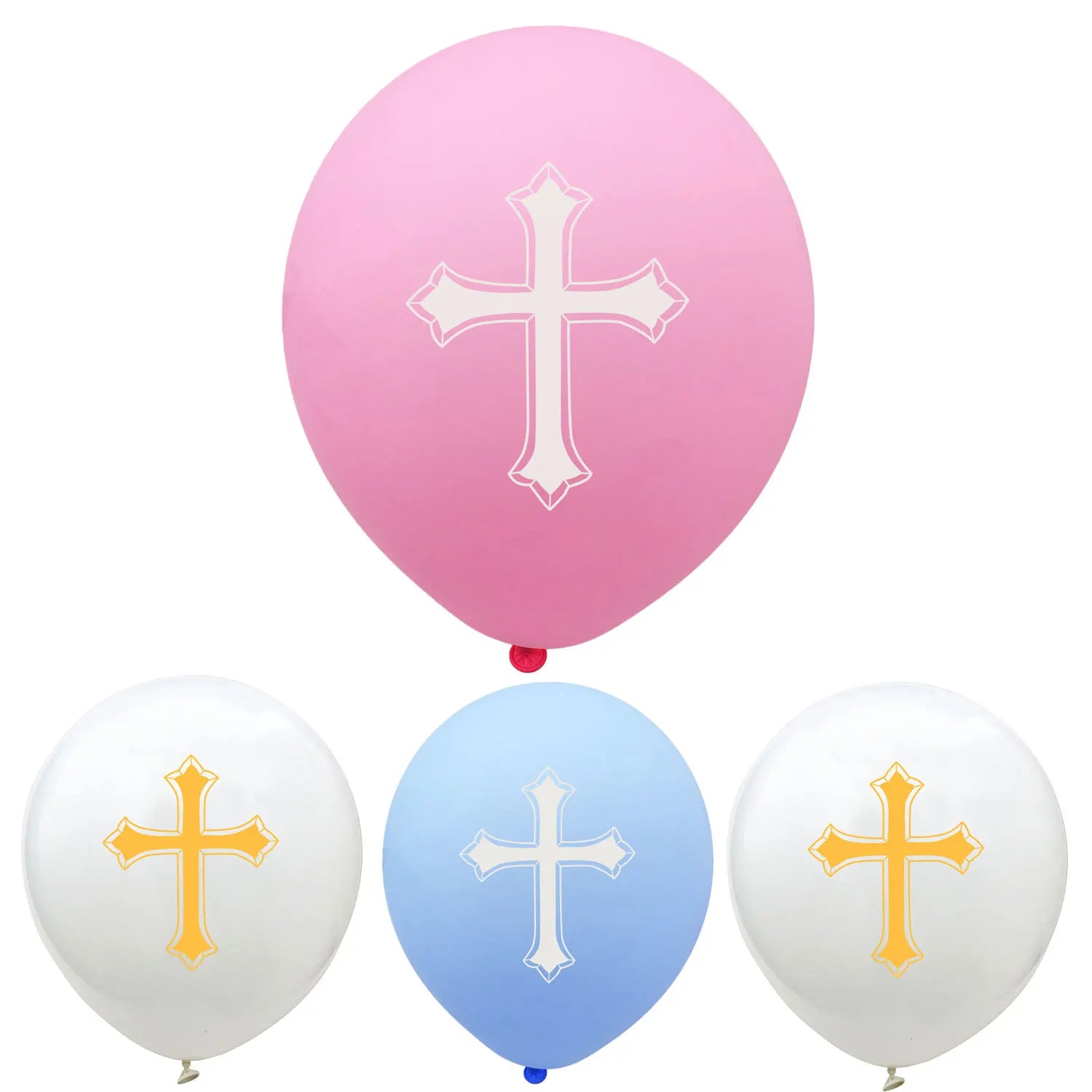 Balloon Easter Bless Cross Easter Balloons Party Easter Decoration Ballon Baptism Forked Holy Communion Favors Christen Decotion