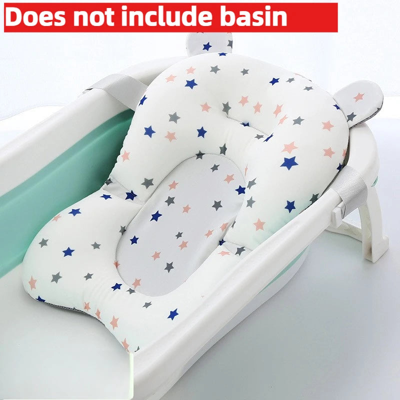 Baby Shower Lying Down Stand Newborn Baby Bath Net Bathtub Sponge Suspended Bath Pad Universal Mesh Bag Does Not Include Basin
