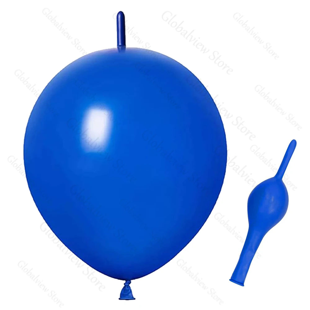 50/30/10Pcs Link Balloon Linking Balloons 6/12inch Metallic Chrome Latex Balloons for Birthday Christmas Wedding Party Decor