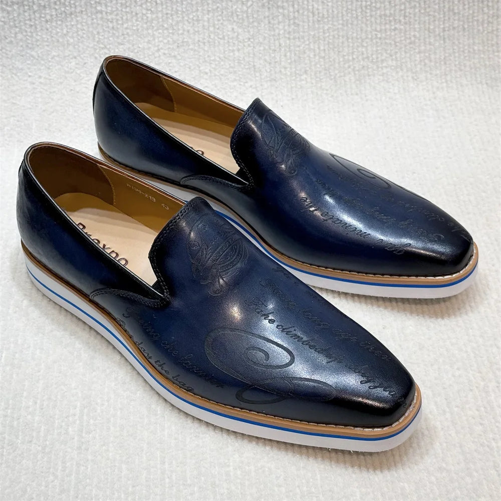 Classy Men's Genuine Leather Penny Loafers Mocassin Slip-On Comfortable Travel Casual Shoes Fashion Street Footwear for Men