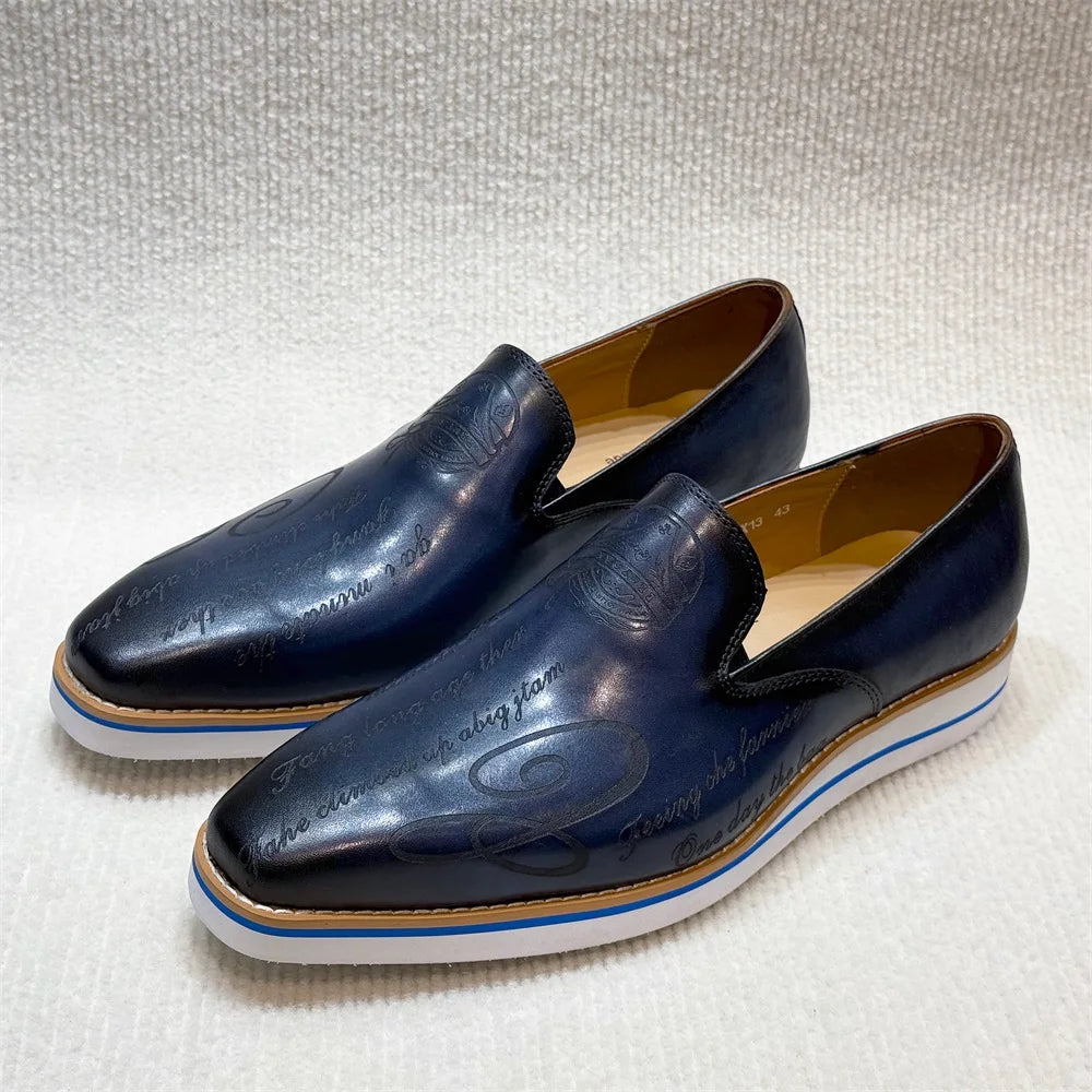 Classy Men's Genuine Leather Penny Loafers Mocassin Slip-On Comfortable Travel Casual Shoes Fashion Street Footwear for Men