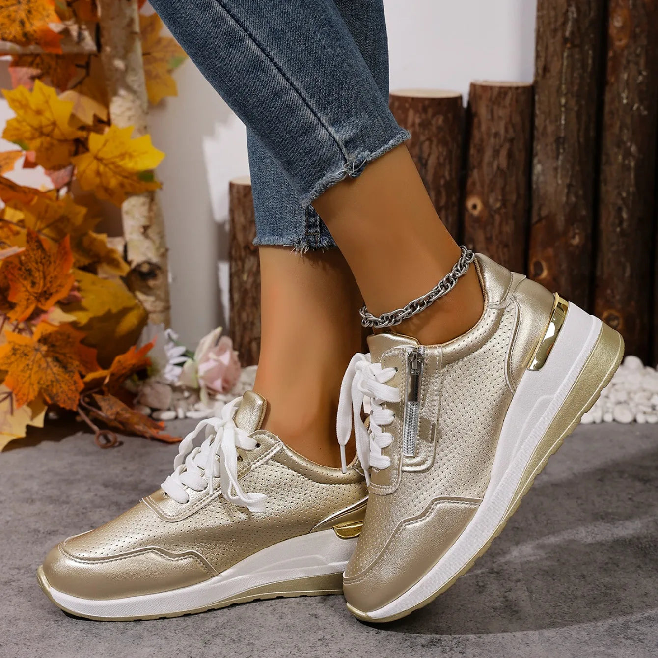 Brand Designer sneakers 2025 New Women Casual Shoes Height Increasing Sport Wedge Shoes Air Cushion Comfortable Sneakers