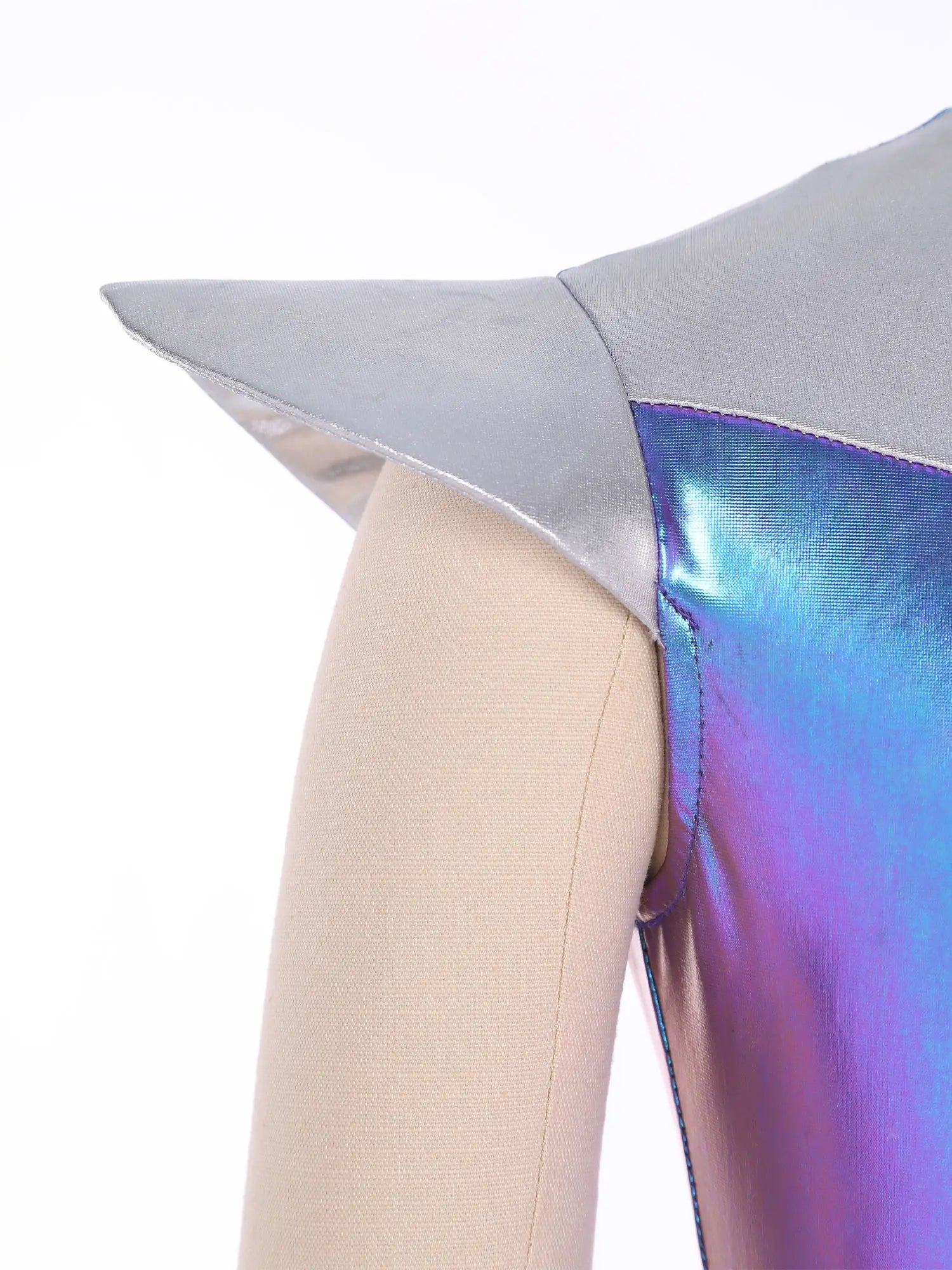 Kids Alien Cosplay Halloween Costume Shiny Bodysuit Astronaut Tech Theme Party Outfit Role Play Jumpsuit Astronaut Dress Up