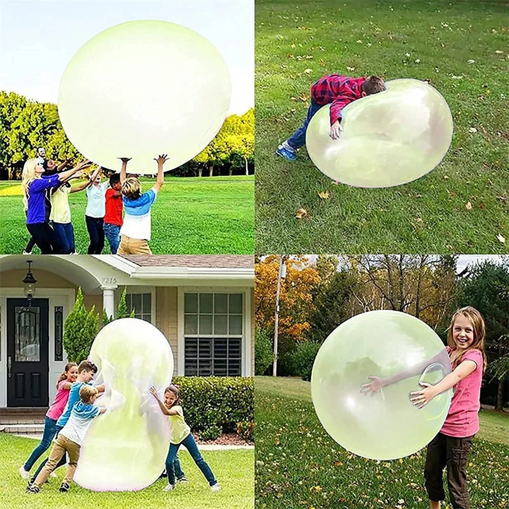 Kids Blow Up Balloon Toy Children Outdoor Soft Air Water Filled Bubble Ball Fun Party Game Summer Gift Inflatable Elastic Ball