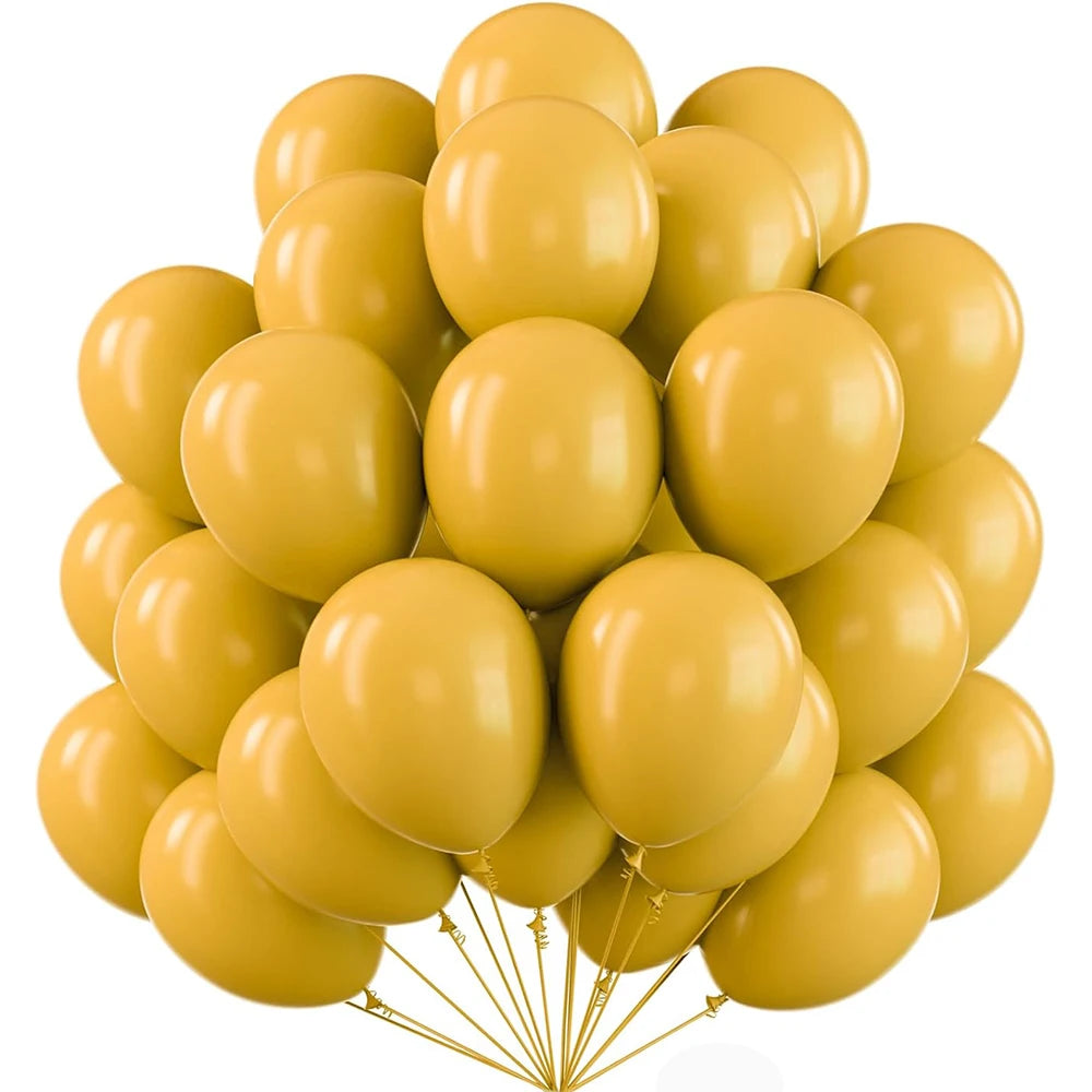 10/20/30/50pcs 10/12inch Orange Latex Balloons Brown Red Balloon Wedding Fall Decorations Birthday Christmas Party Baby Shower