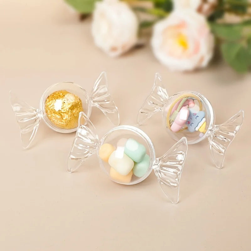 12 pieces, transparent plastic candy boxes, candy packaging boxes, mini bottles, candy gift boxes, birthday party decorations