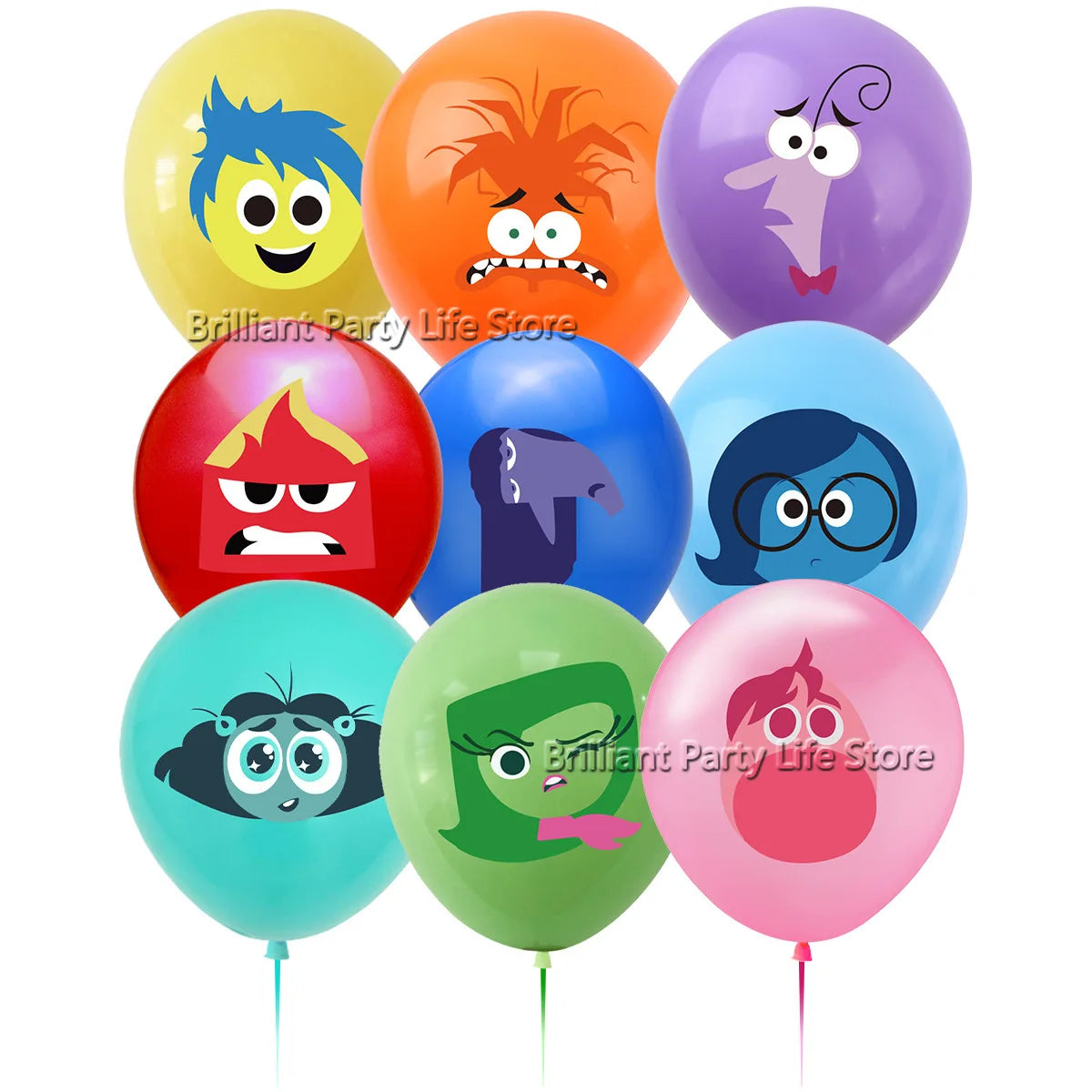 12-60Pcs Inside Out Balloons 12inch Cartoon Latex Balloon Birthday Party Decoration Toys For Kids Baby Shower Party Supplies