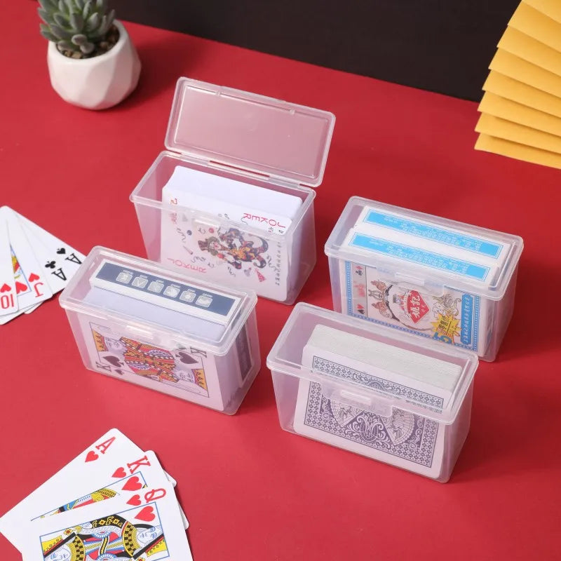 New Transparent Plastic Boxes Playing Cards Container PP Storage Case Packing Poker Game Card Box For Board Games