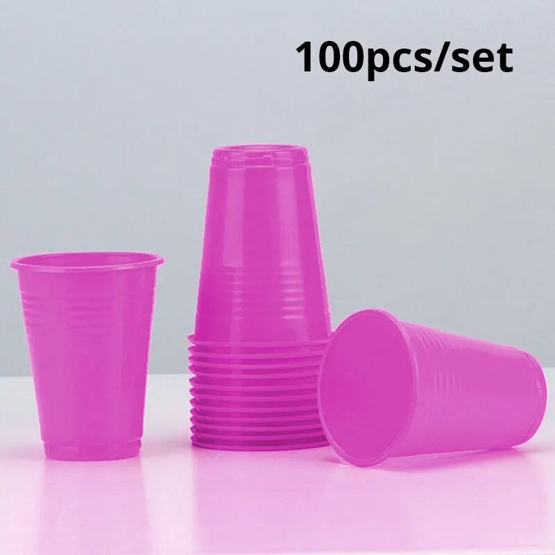 100pcs Disposable Plastic Cups Everyday Use Sturdy Plastic Party Cups For All Occasions Available In Many Color Party Supplies
