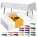Plastic tablecloth disposable - 8 packs, tablecloth for rewinding tables, 54 "x108" decorative tablecloth, suitable for parties