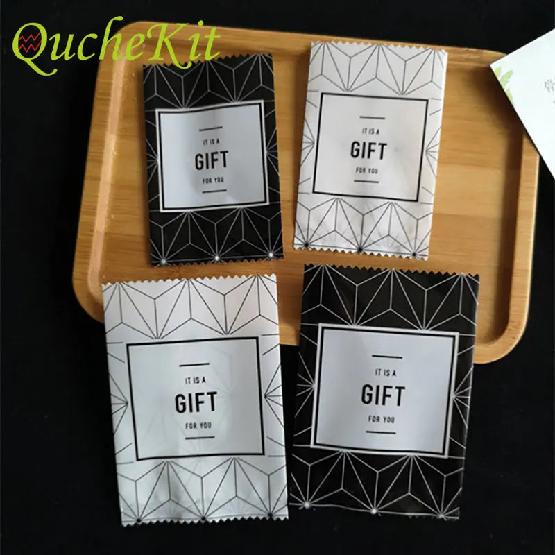 100pcs Plastic Heat Seal Candy Packaging Bag DIY Homemade Cake Cookies Dessert Nougat Candy Baking Gift Pack Bags Wedding Party