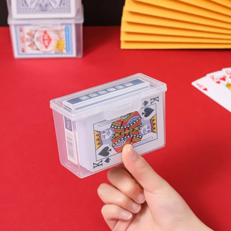 New Transparent Plastic Boxes Playing Cards Container PP Storage Case Packing Poker Game Card Box For Board Games