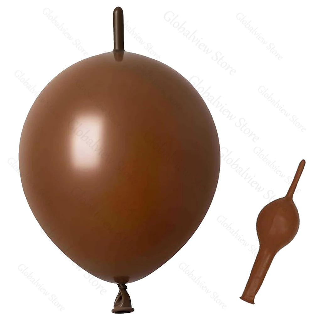 50/30/10Pcs Link Balloon Linking Balloons 6/12inch Metallic Chrome Latex Balloons for Birthday Christmas Wedding Party Decor