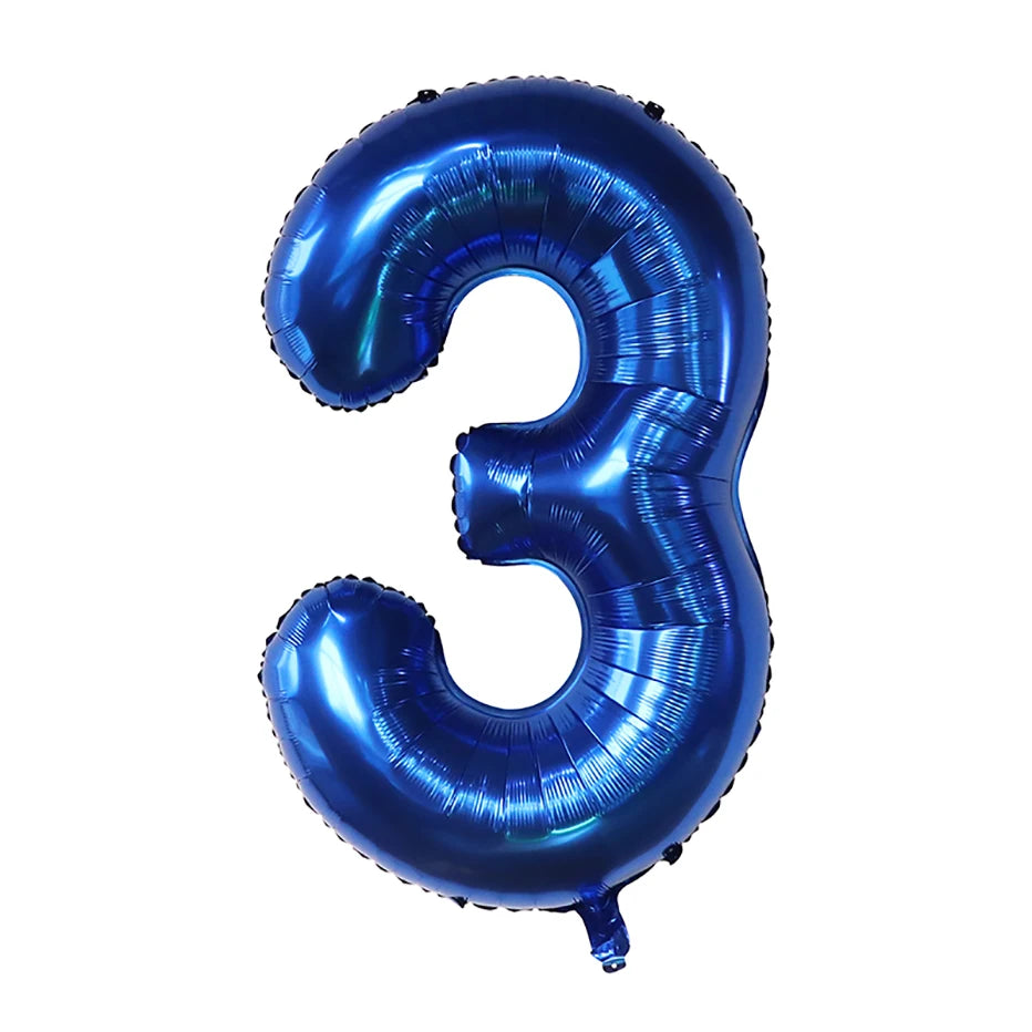 40Inch Dark Blue Number Foil Balloon 0-9 Digital Globos Children Birthday Party Decoration Baby Shower Toy Kids Graduation Gifts